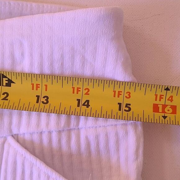 Versona Womens Casual Modern Pants Stretch Waist Ribbed Pull On White Size 10 - Picture 8 of 13